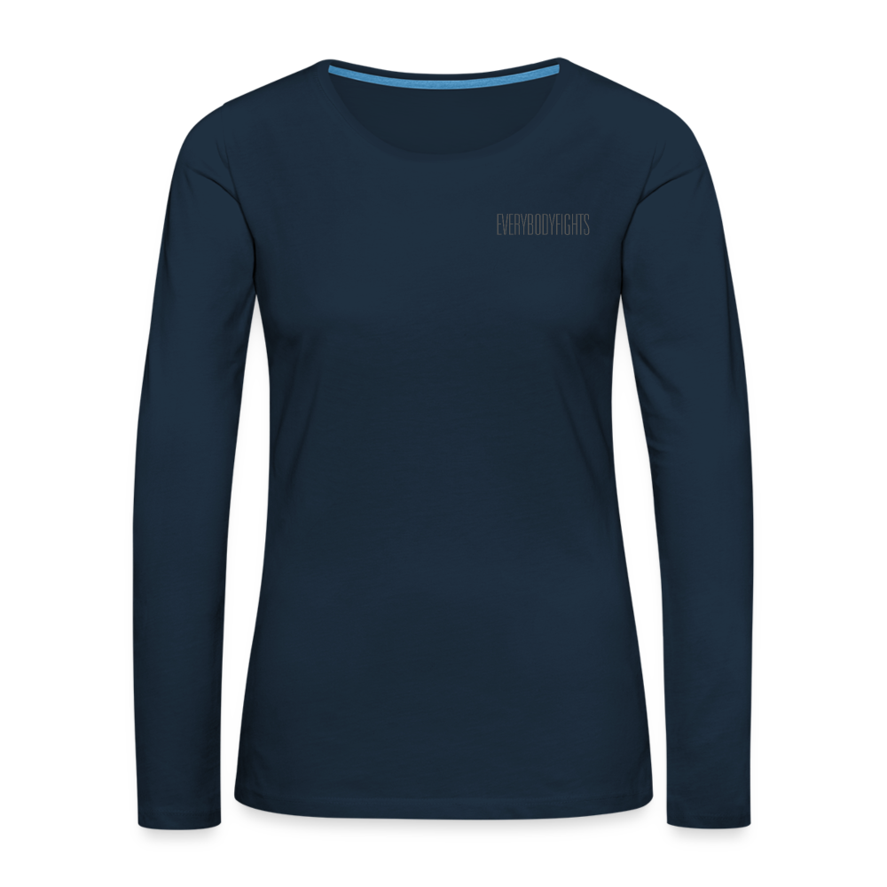 Women's Premium Long Sleeve everybodyfights - deep navy