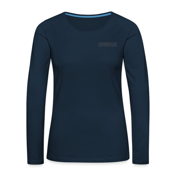 Women's Premium Long Sleeve everybodyfights - deep navy