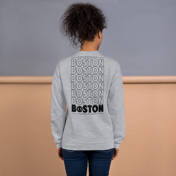 Sweatshirt EVERYBODYFIGHTS - BOSTON STACKED