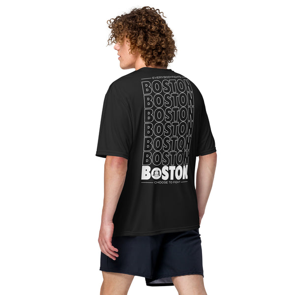 performance crew neck t-shirt EVERYBODYFIGHTS - BOSTON STACKED