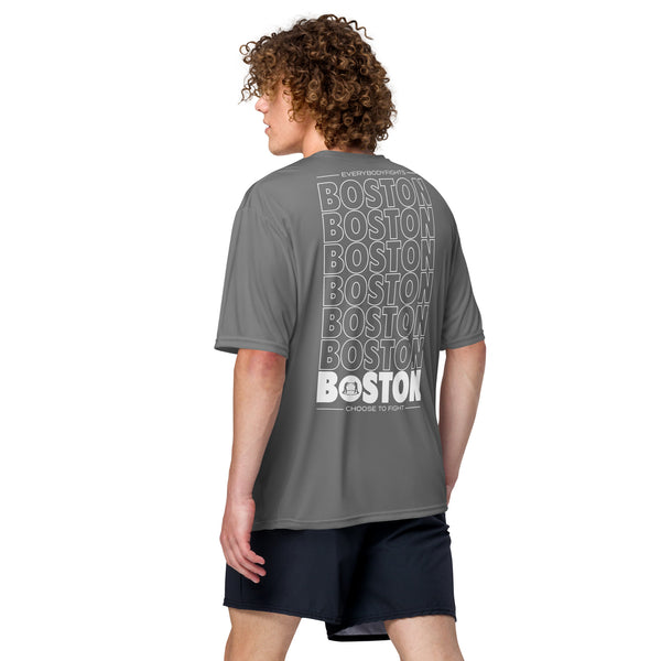 performance crew neck t-shirt EVERYBODYFIGHTS - BOSTON STACKED