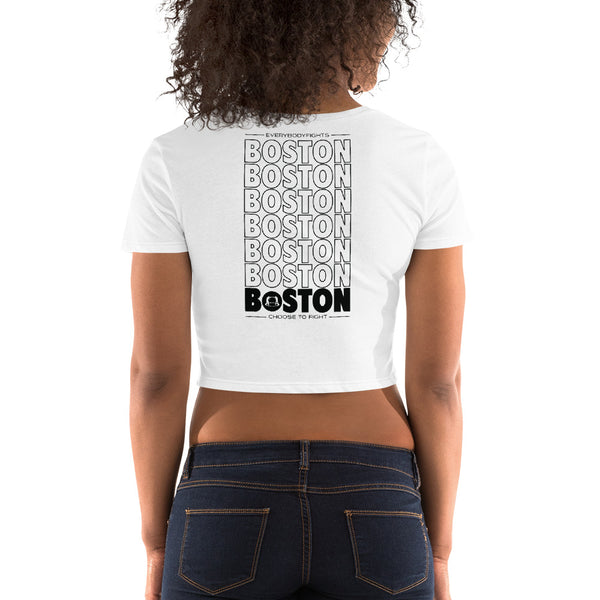 Women’s Crop Tee EBF-BOSTON STACKED