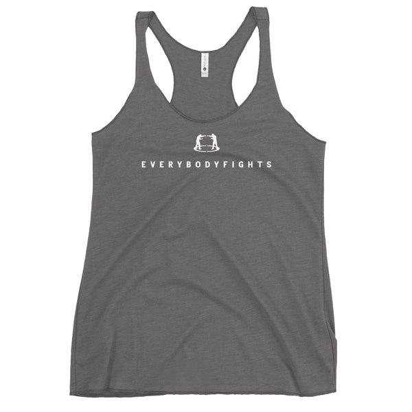 Women's Racerback Tank EVERYBODYFIGHTS - STRONG IS BEAUTIFUL