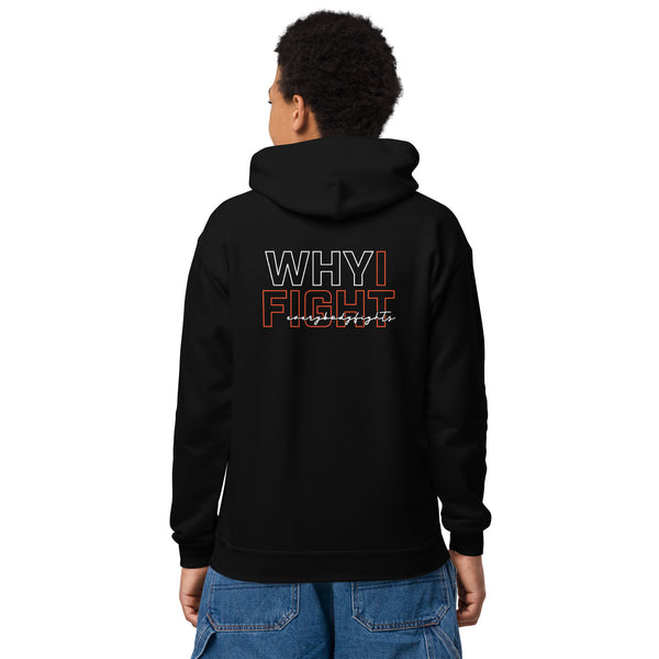 Youth heavy blend hoodie EBF - why i fight