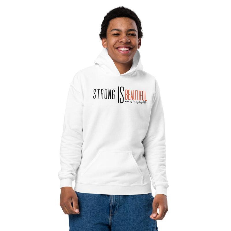 Youth heavy blend hoodie strong is beautiful