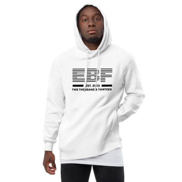 White EBF Brand Hoodie